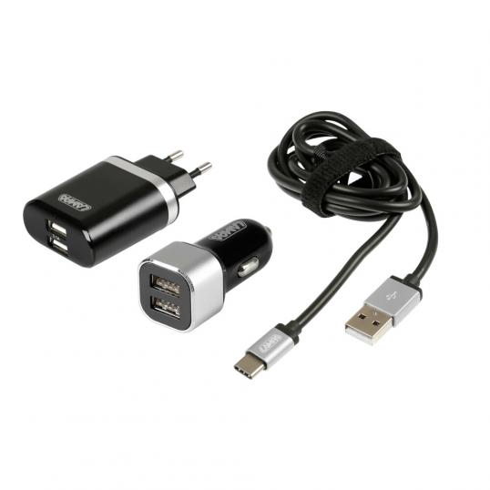 Kit 3 en 1 USB Type-C - Fast Charge - 12/24V + 230V
